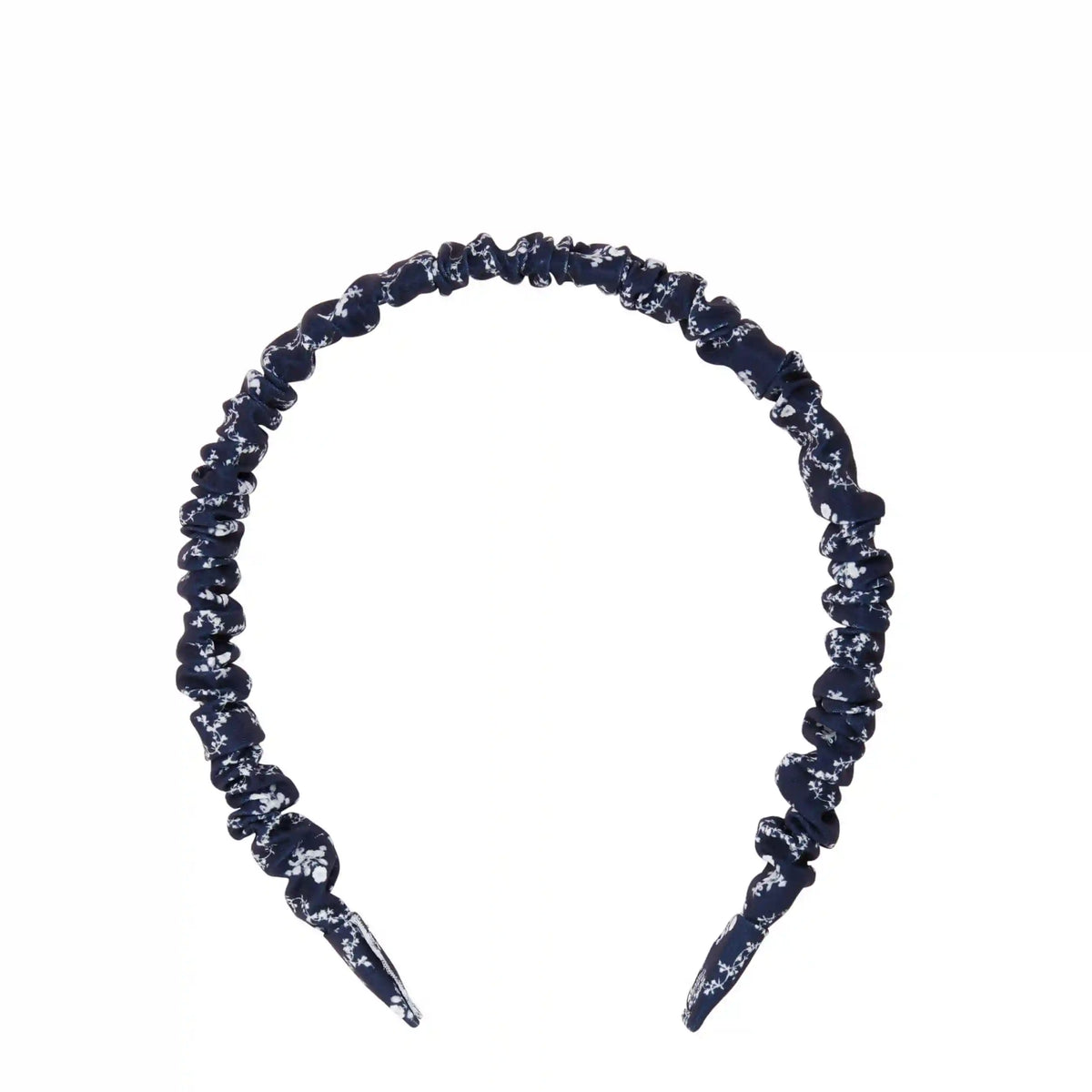 Wet Brush × Hill House Satin Scrunchie Headband - Navy Trellis