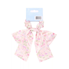 Wet Brush × Hill House Scarf Bow Scrunchie - Pink Bluebonnet Floral