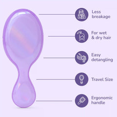 Prismatic Glow Mini Detangler - Purple